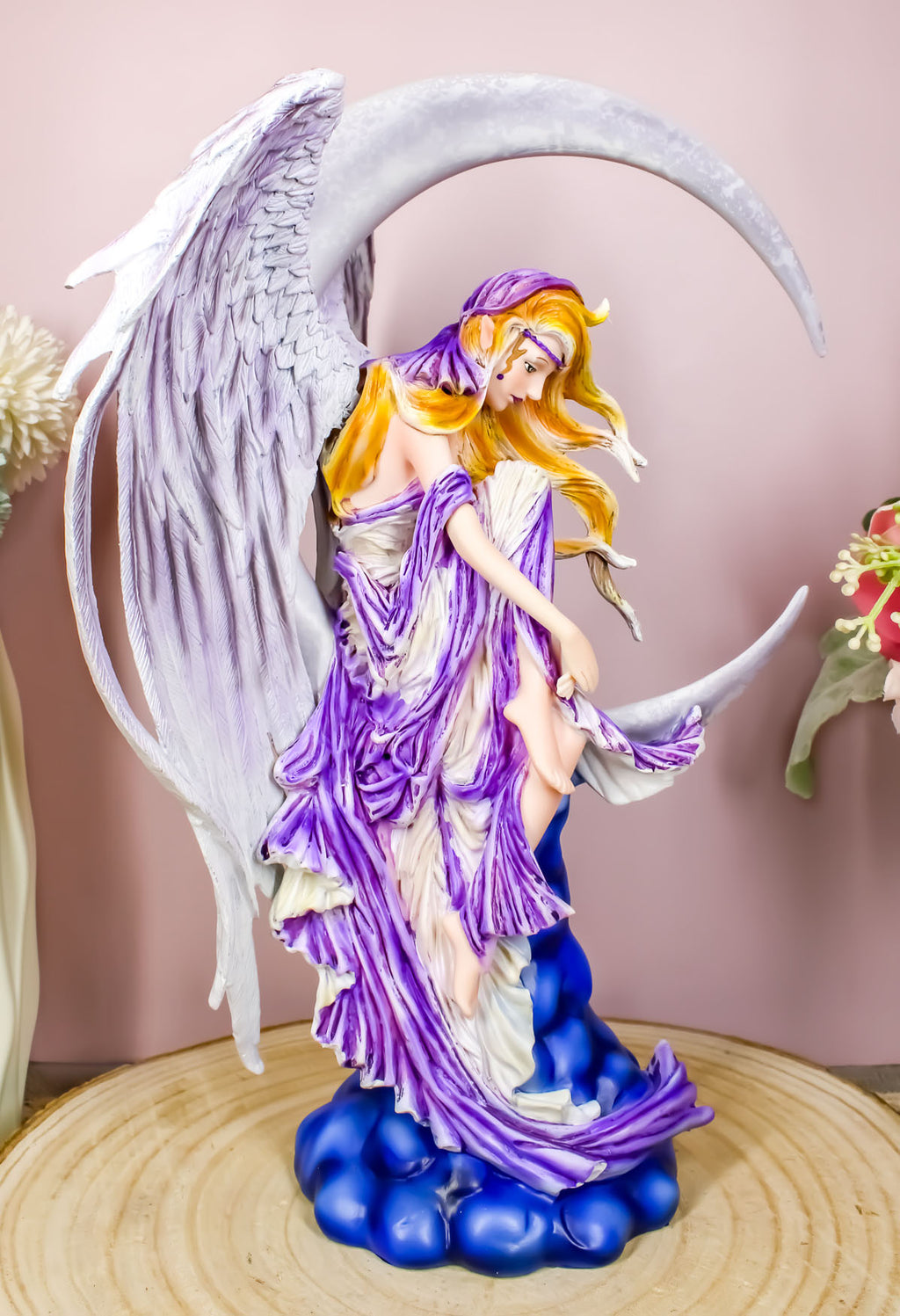 Ebros Large Celestial Crescent Moon Dreamer Fairy Statue 12