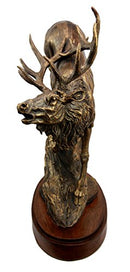 Ebros Gift Wild Emperor Sambar Elk Descending From Rocky Hill Decorative Figurine 13"H