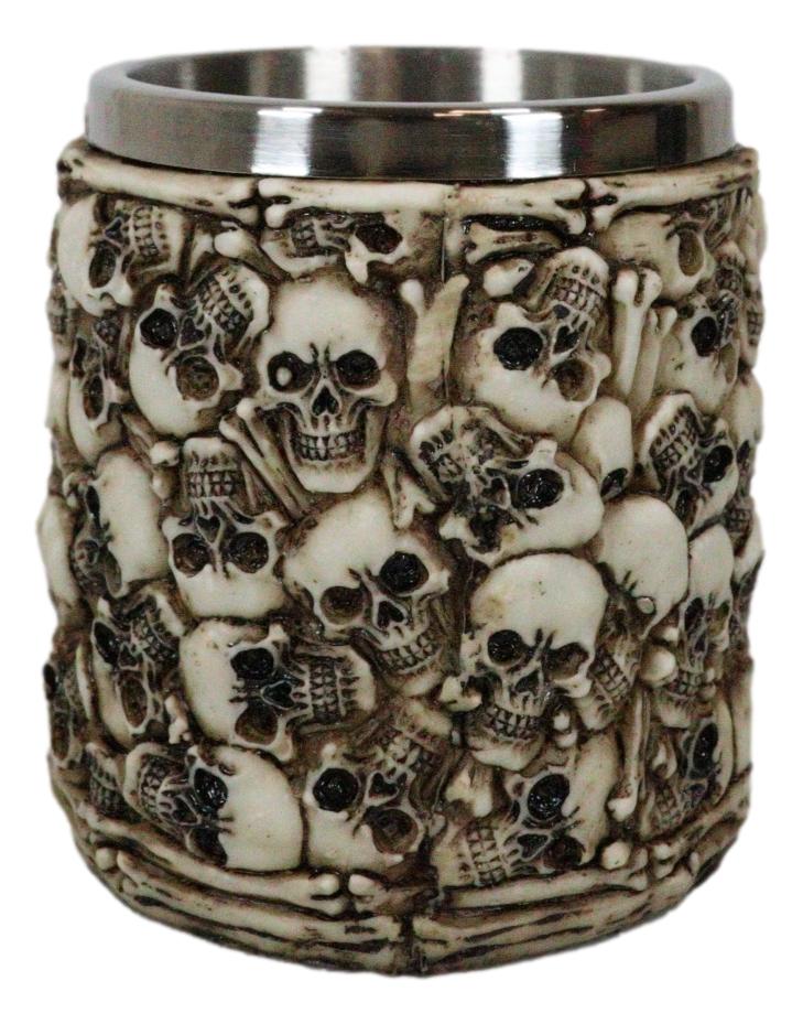 Underworld Ossuary Graveyard Skull Heap Bones Beer Stein Tankard Coffee Cup Mug