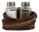 Ebros Western Turquoise Sun & Floral Lace On Belt Buckle Salt Pepper Shakers Set