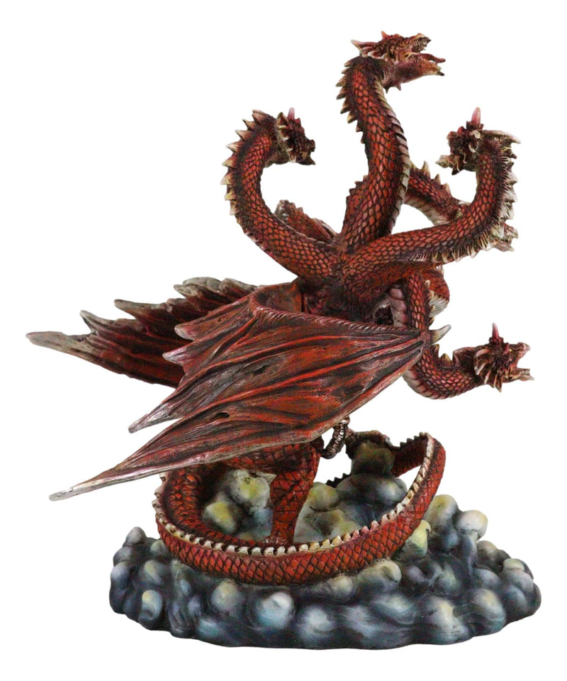 Quest Of Perseus Red 7 Headed Volcano Hyperion Hydra Dragon Roaring Statue