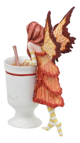 Amy Brown Autumn Apple Cider Cinnamon Tea Fairy Statue 6.25"Tall Tea Cup Fairy