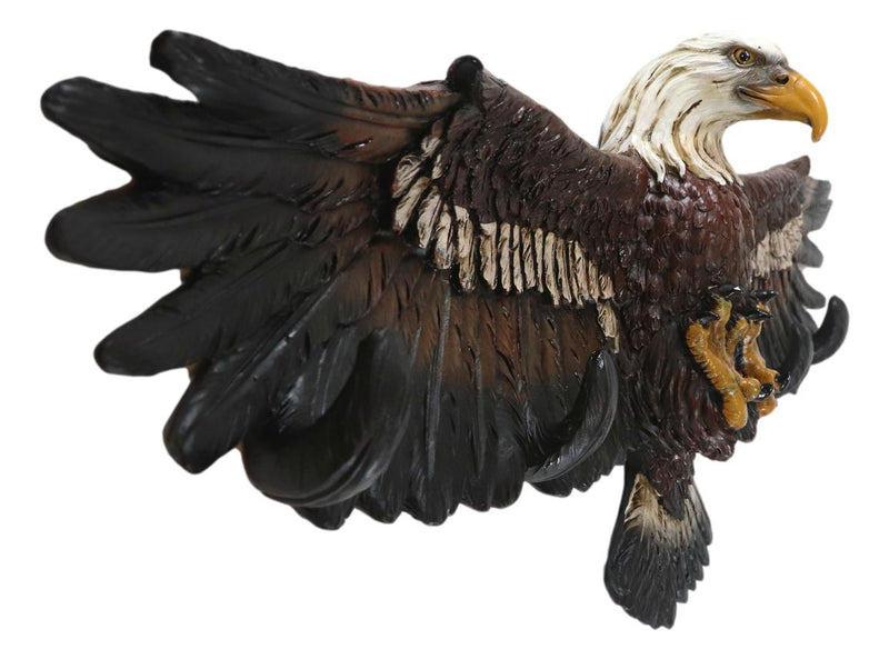 Patriotic American Majestic Bald Eagle With Open Wings Wall Decor Plaque 23"L