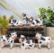 Ebros Set of 6 Whimsical Cute Bovine Cows Figurine Cattle Cow Animal Collectible