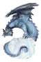 Blue Sky Wraith Storm Dragon On Giant Cloud Formation Decorative Small Figurine