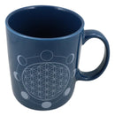 Pack Of 2 Flower Of Life And Phases Of The Moon Sacred Geometry Coffee Mugs 12oz