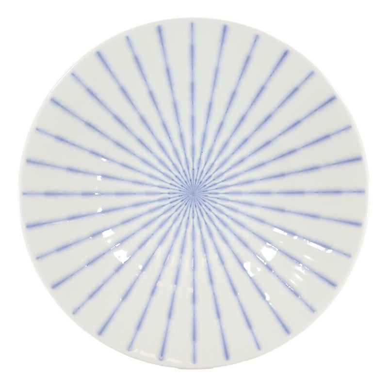 Japanese White And Blue Focus Reduction Glazed Ceramic Shallow Bowls Pack Of 2