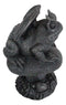 Ebros Gift Toad Gargoyle on Mushroom Figurine Collectible 5" Height Horned