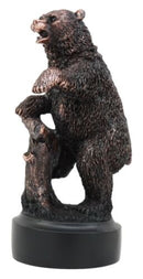 Wall Street Standing Grizzly Bear Statue Bronze Electroplated Resin Figurine