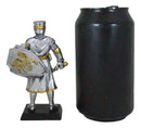 Medieval Suit Of Armor Knight With Mace and Heraldry Shield Mini Figurine