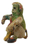 Sitting Jungle Monkey Hand Crafted Paper Mache In Colorful Sari Fabric Figurine