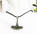 Ebros Thor's Hammer Pendant Collectible Medallion Necklace Accessory Jewelry