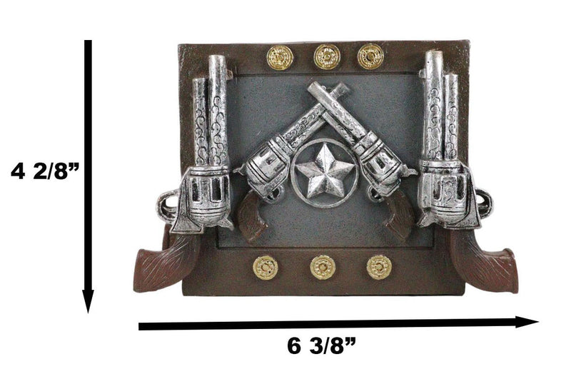 Ebros Wild Wild West Texas Star And Six Shooter Pistols Cowboy Napkin Holder