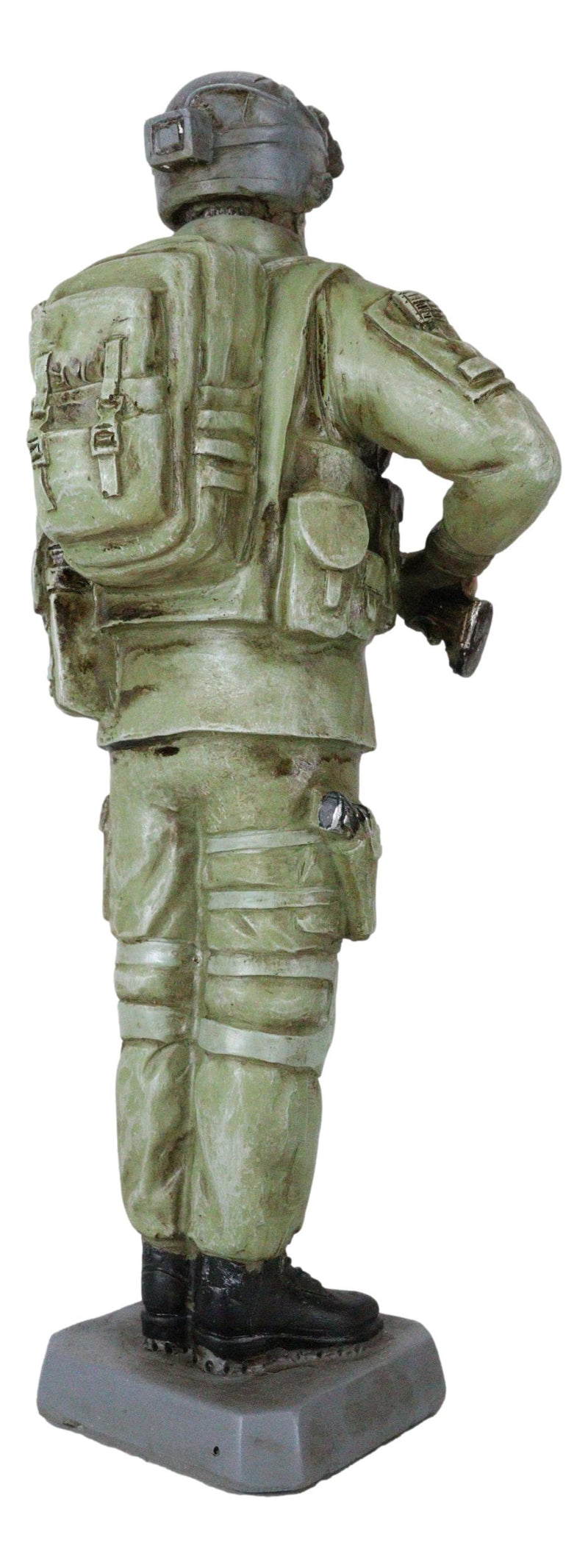 Military Marine Army Deploy Soldier On Guard With Rifle And Backpack Figurine