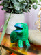 Turquoise Green Egyptian Goddess Taweret Hippo With Hieroglyphs Mini Figurine