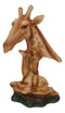 6.25"H Grasslands Savannah Graceful Giraffe Resting Figurine In Faux Wood Statue