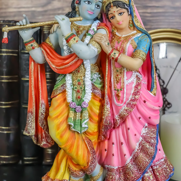 Vedic Radha And Krishna Statue Avatar Of Vishnu Shakti God's