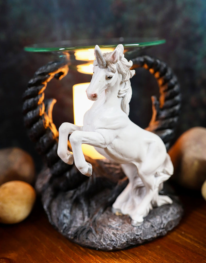 Ebros White Unicorn by Twisted Trees Electric Oil Burner Tart Warmer Figurine