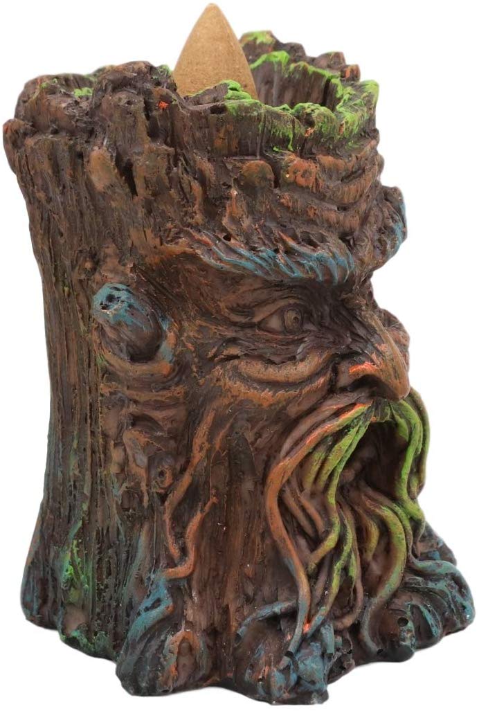 Ebros Cernunnos Greenman Ent Backflow Incense Cone Burner Statue 3.25" H Decor