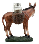 Ebros Rustic Country Farm Mule Carrying Saddlebags Salt Pepper Shakers Holder