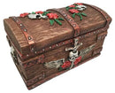 Ebros Time Waits For No Man Pirate Skull Pierced Dagger Small Jewelry Box Treasure