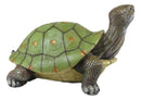 Ebros Nautical Marine Realistic Green Tortoise With Head Raised Statue 16.5"L