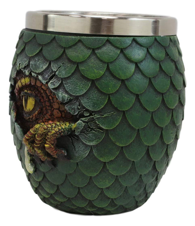 Green Khaleesi's Dragon Scale Egg With Hatching Wyrmling Small Cup Shot Glass