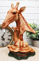 6.25"H Grasslands Savannah Graceful Giraffe Resting Figurine In Faux Wood Statue