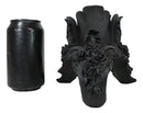 Classical Victorian Antique Black Roses Wine Bottle Holder Caddy Figurine