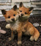 Lifelike Wildlife Woodlands Animal Pet Pals Frolicking Baby Fox Cubs Figurine