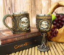 Nautical Cthulhu Octopus Wrecking Skull In Porthole Wine Goblet And Coffee Mug