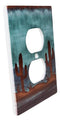 Pack of 2 Southwestern Desert Cactus Double Receptacle Wall Electrical Plate